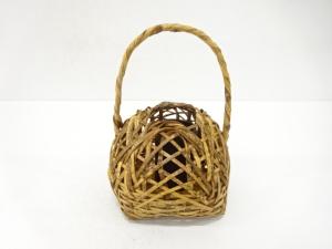 竹編み　手付花籠